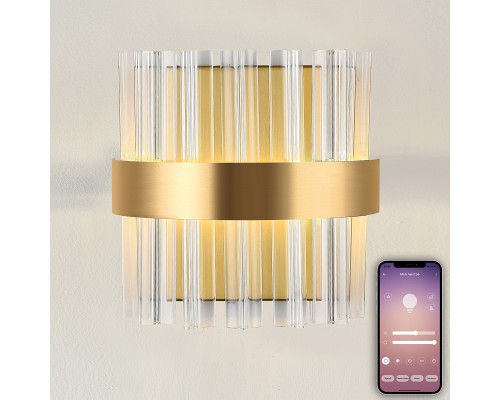 Светодиодное бра LED LAMPS 81125/1W нимб с моб. приложением 35W, золото, LED