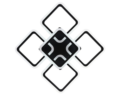 Светодиодный светильник люстра HIGH-TECH LED LAMPS 82022 BLACK с пультом ДУ, моб. приложением 120W, черный, LED