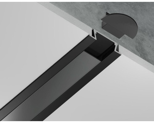 Встраиваемый профиль с рассеивателем Ambrella Illumination GP1001BK/BK