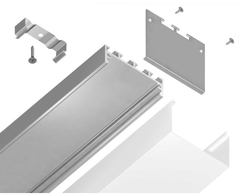 Профиль алюминиевый накладной/подвесной 
