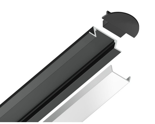 Встраиваемый профиль с рассеивателем Ambrella Illumination GP1001BK