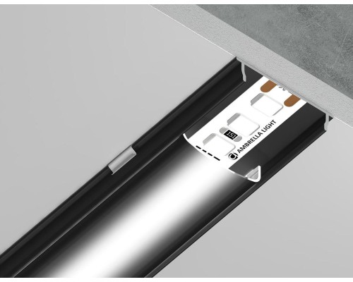 Профиль с рассеивателем Ambrella Illumination GP1600BK/BK