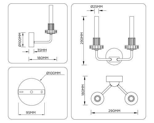 Настенный светильник Ambrella Light HIGH LIGHT LH53130