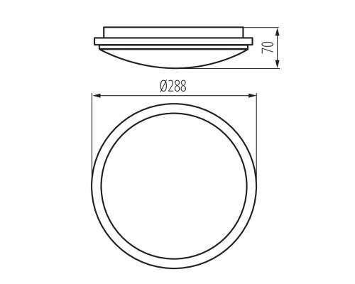 Настенно-потолочный светодиодный светильник Kanlux ORTE LED 24W-NW-O 29161