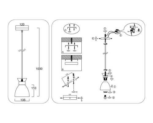 Светильник подвесной Ambrella light TRADITIONAL TR8468