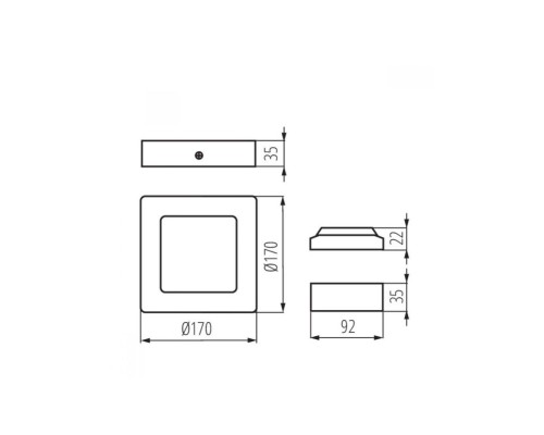 Потолочный светодиодный светильник Kanlux Kanti V2LED 12W-NW-W 28950
