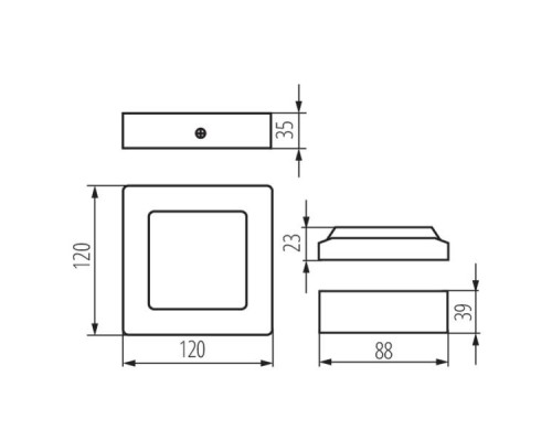 Потолочный светодиодный светильник Kanlux Kanti 33546