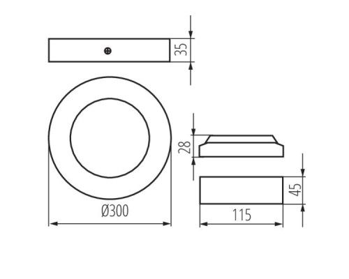 Потолочный светодиодный светильник Kanlux Carsa 33541