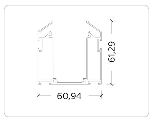 Корпус в натяжной потолок для накладного шинопровода Ambrella Light Track System Magnetic 220V GL1014