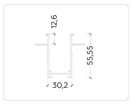 Шинопровод встраиваемый Ambrella Light Track System Magnetic 220V GL1010