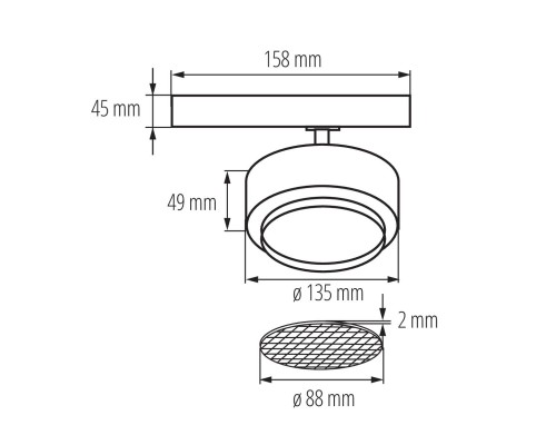 Трековый светодиодный светильник Kanlux BTL 38W-940-W 35660