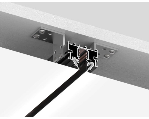 Шинопровод для монтажа в натяжной ПВХ потолок системы крепления Гарпун 2м Ambrella Light TRACK SYSTEM GL1945