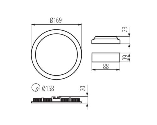 Потолочный светодиодный светильник Kanlux Rounda 28930
