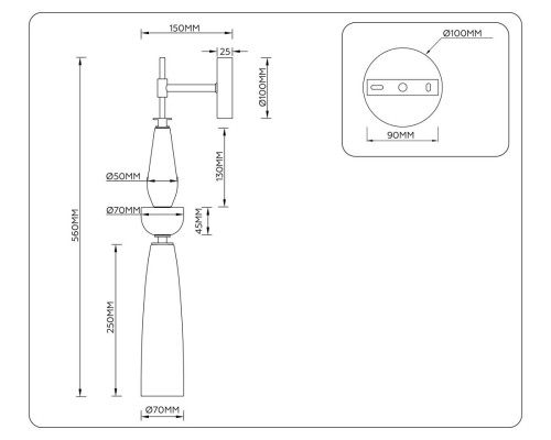 Настенный светильник Ambrella Light HIGH LIGHT LH75369