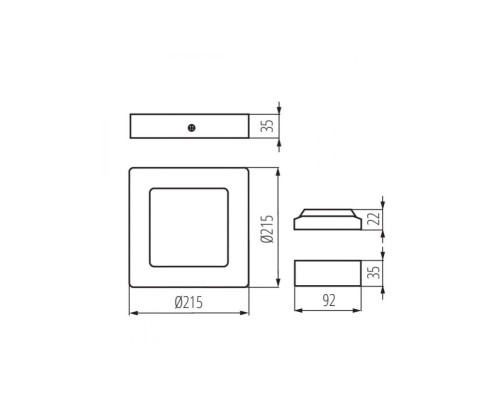 Потолочный светодиодный светильник Kanlux Kanti V2LED 18W-NW-W 28951