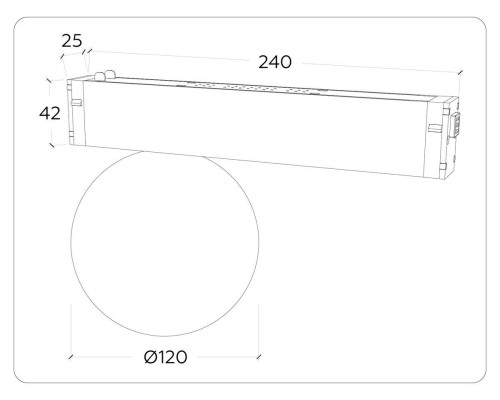Трековый светодиодный светильник Ambrella Light Track System Magnetic 220V GL1371