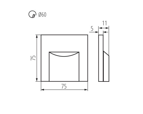 Подсветка лестницы Kanlux ERINUS LED L W-NW 33321