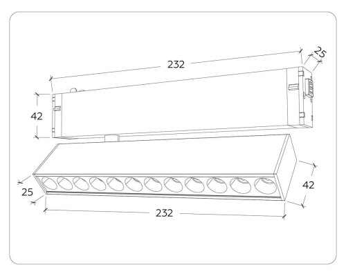 Трековый светодиодный светильник Ambrella Light Track System Magnetic 220V GL1341