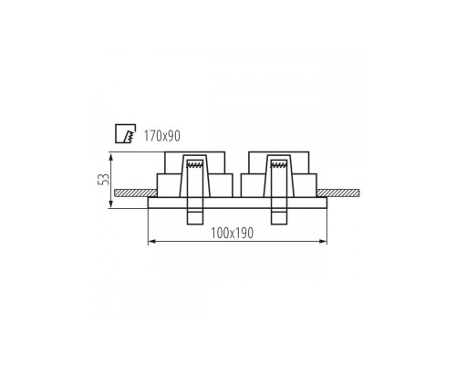 Встраиваемый светильник Kanlux Reul 2xDTL W/W 33662