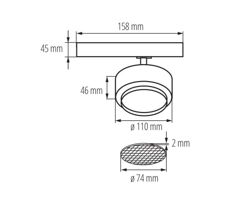 Трековый светодиодный светильник Kanlux BTL 28W-930-B 35655