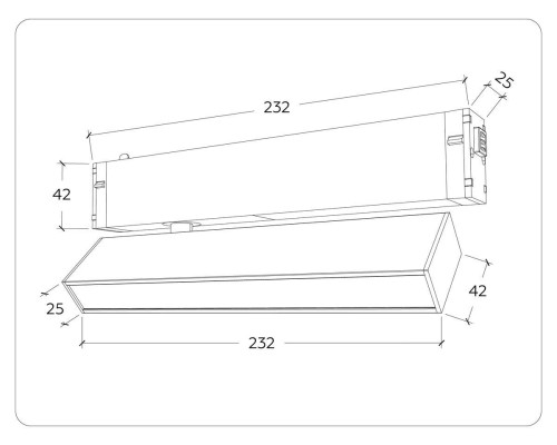 Трековый светодиодный светильник Ambrella Light Track System Magnetic 220V GL1321