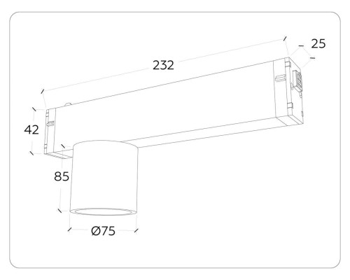 Трековый светодиодный светильник Ambrella Light Track System Magnetic 220V GL1241