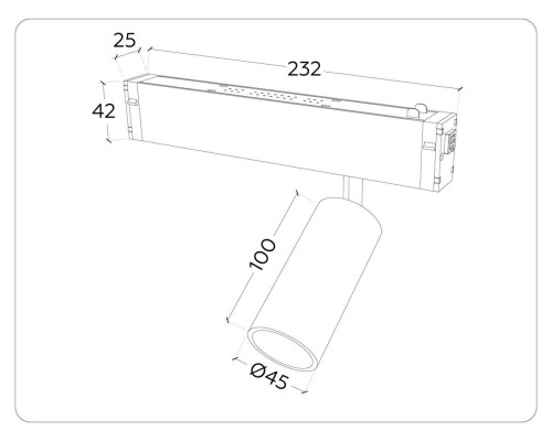 Трековый светодиодный светильник Ambrella Light Track System Magnetic 220V GL1211