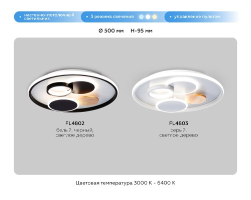 Потолочный светодиодный светильник Ambrella light Comfort LineTech FL4803