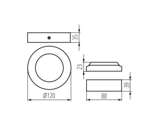 Потолочный светодиодный светильник Kanlux Carsa 33530