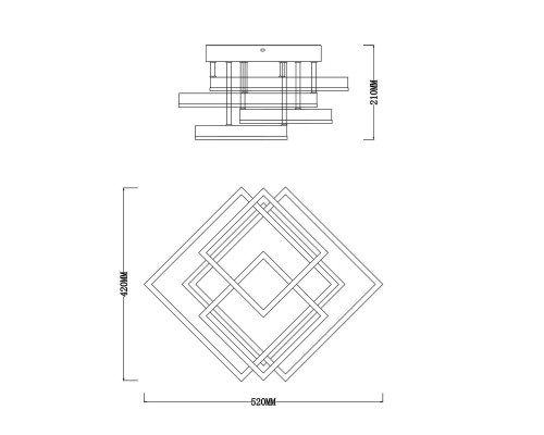 Потолочный светодиодный светильник Escada Union 10229/4LED White
