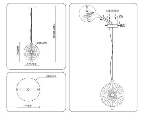 Подвесной светильник Ambrella light High light LH31145