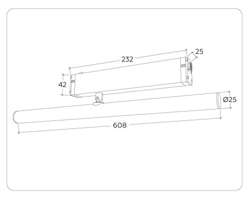 Трековый светодиодный светильник Ambrella Light Track System Magnetic 220V GL1361