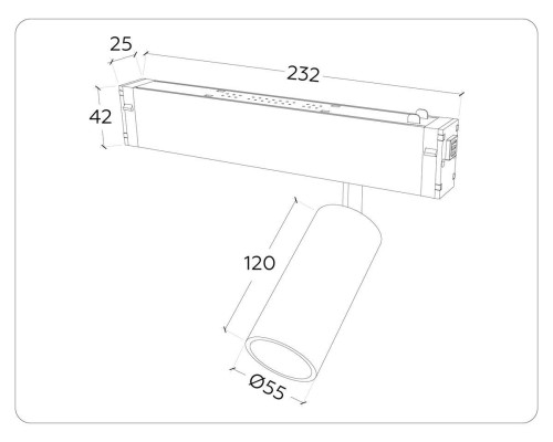 Трековый светодиодный светильник Ambrella Light Track System Magnetic 220V GL1221