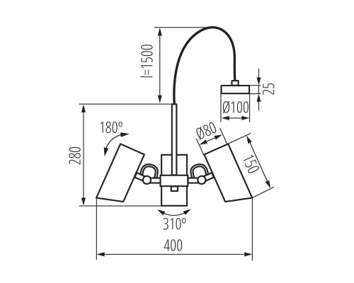 Подвесной светильник Kanlux AGZAR C 3xE14 W 36253