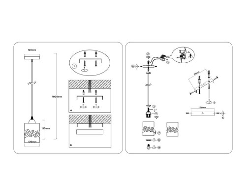 Светильник подвесной со стеклянным плафоном Ambrella light Traditional TR3409