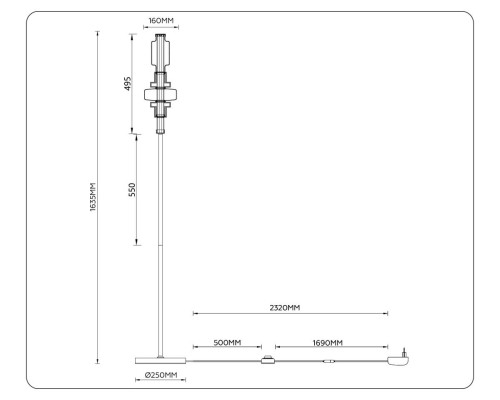 Торшер Ambrella Light HIGH LIGHT LH53132