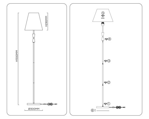 Торшер Ambrella light High light LH75059