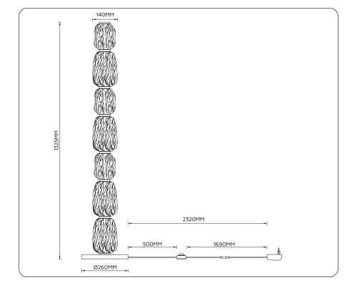 Торшер Ambrella Light HIGH LIGHT LH30112
