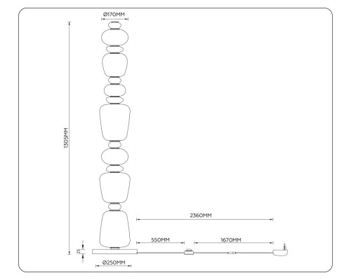 Торшер Ambrella Light HIGH LIGHT LH53172
