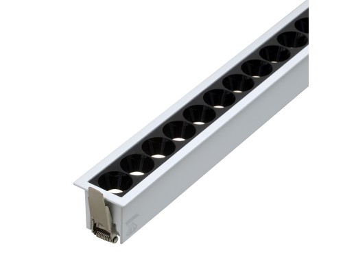 Встраиваемый белый LED светильник с драйвером, 20Вт, 4000К,  24°, 1680лм