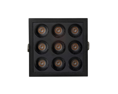 Встраиваемый черный LED светильник с драйвером, 18Вт, 4000К,  24°, 1365лм