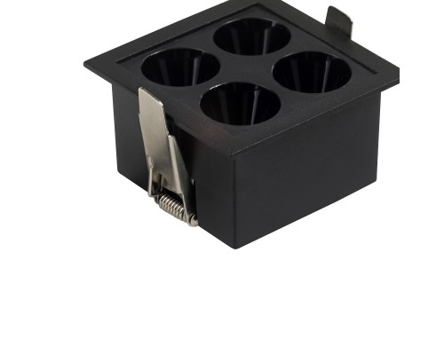 Встраиваемый черный LED светильник с драйвером, 8Вт, 4000К,  24°, 580лм