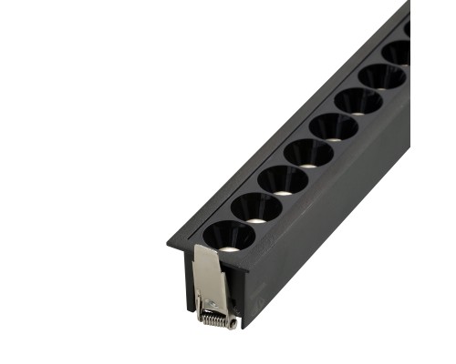 Встраиваемый черный LED светильник с драйвером, линзами, 10Вт, 4000К,  24°, 785лм