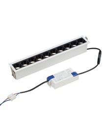 Встраиваемый белый LED светильник с драйвером, 20Вт, 4000К,  24°, 1680лм