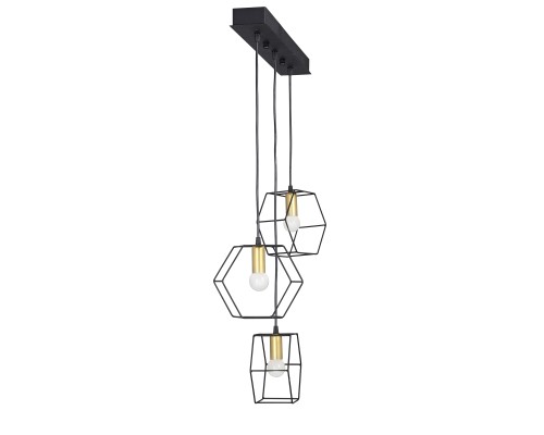 Люстра Vitaluce V4956-1/3S, 3xE14 макс. 40Вт чёрный матовый