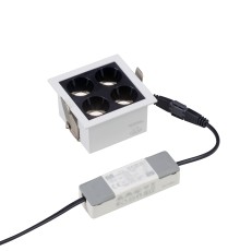 Встраиваемый белый LED светильник с драйвером, 8Вт, 4000К,  24°, 580лм