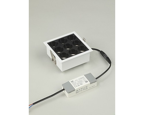 Встраиваемый белый LED светильник с драйвером, 18Вт, 4000К,  24°, 1365лм