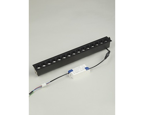 Встраиваемый черный LED светильник с драйвером, 30Вт, 4000К,  24°, 2235лм