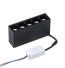 Накладной черный LED светильник с драйвером, 10Вт, 4000К,  36°, 765лм