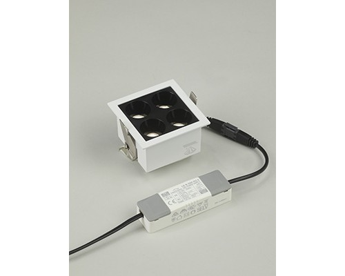 Встраиваемый белый LED светильник с драйвером, 8Вт, 4000К,  24°, 580лм